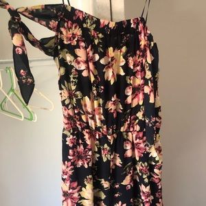 Navy floral romper